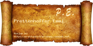 Prettenhoffer Emmi névjegykártya